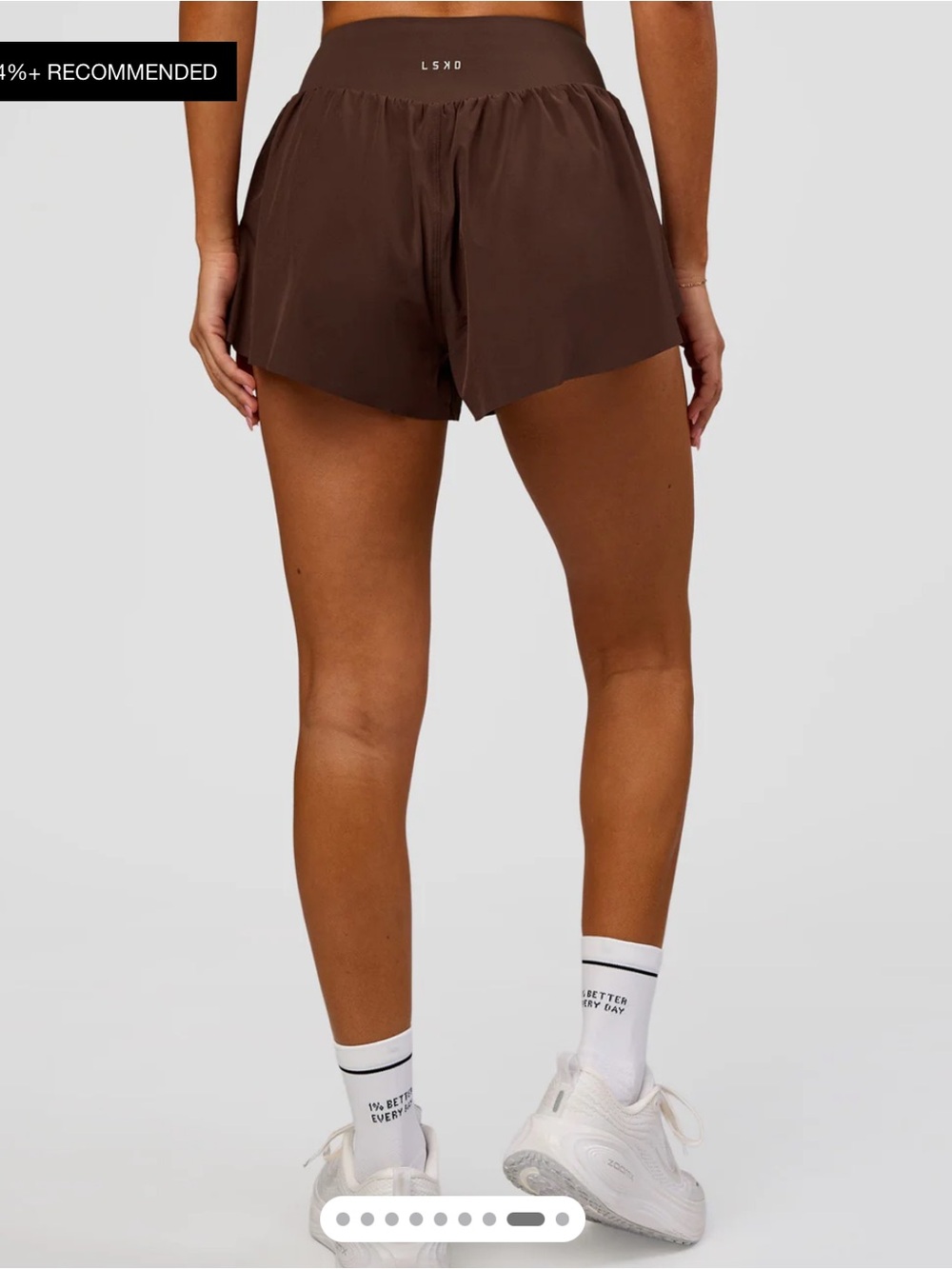 LSKD Pacer 3" Run Short XS Hot Chocolate NEW running split shorts - Picture 8 of 17